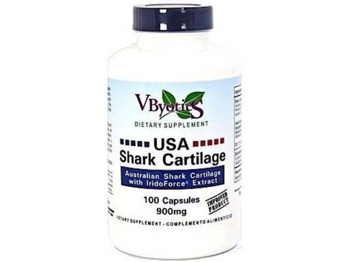 Complemento Alimentar VBYOTICS Usa Shark Cartilage Com Iridoforce (100 cápsulas)