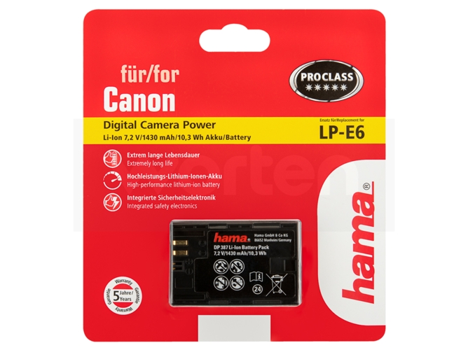 BATERIA HAMA DP387 LI-ION P/CANON