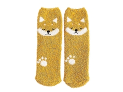 Calcetines de mujer con bonitos animales, cálidos calcetines de terciopelo coral para invierno.