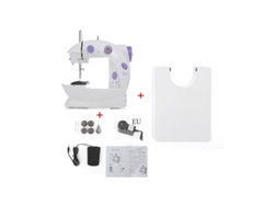 Máquina de coser con mesa extensible, dos hilos, doble velocidad, para principiantes y bricolaje Gertiz