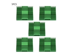 5pcs Disipador De Calor De Aluminio Vacío Para Cpu Chip Electrónico 37*37*6 (verde)