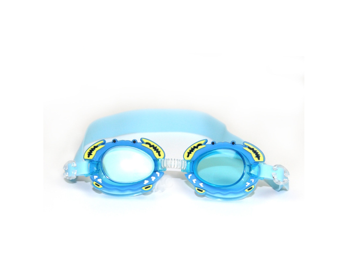 Gafas De Natación Infantiles Impermeables Y Antivaho Con Diseño De Cangrejo Azul, Para Niños Y Niñas.