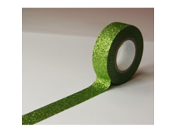 GLOBAL GIFT Cinta adhesiva - Caqui - Brillo - Reposicionable - 15 mm x 10 m