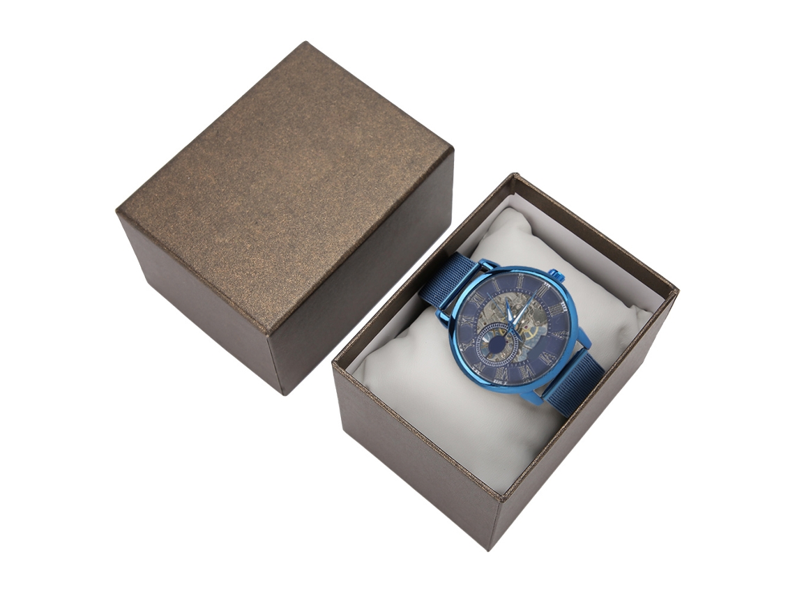 Reloj De Pulsera Mecánico Automático Semiautomático Esqueleto Para Hombre De Forsining