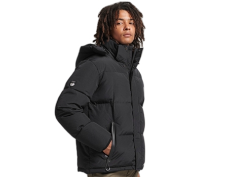 Abrigo para Hombre SUPERDRY (Poliéster - 2XL - Negro)