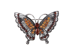 2026-broche Para Mujer Mariposa Retro Hueco Con Piedras Strass Antideslizante Resistente Para Chaqueta O Collar