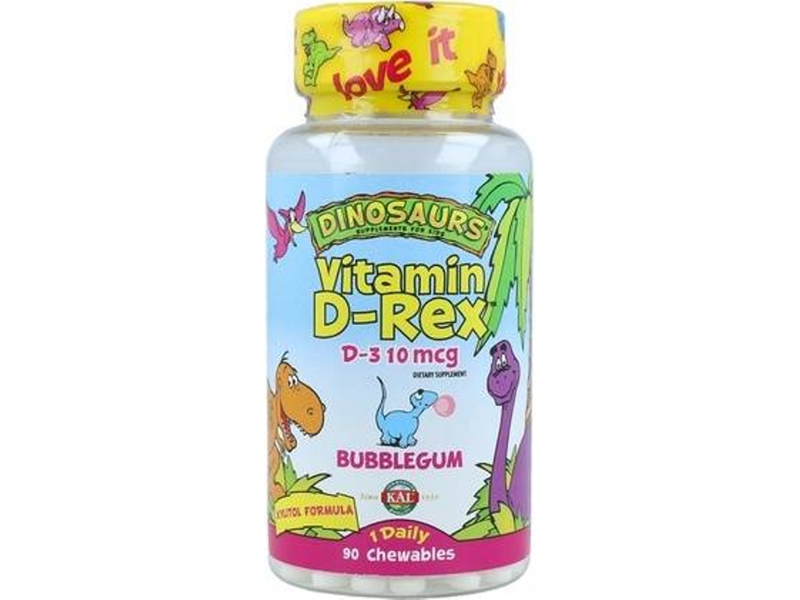 Complemento Alimentar KAL Dinossauros Vitamina D-Rex D (90 unidades)