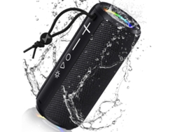 Altavoz Bluetooth inalámbrico, altavoz Bluetooth portátil, altavoces para exteriores resistentes al agua con luz, sonido estéreo Hi-Fi, Time Of R
