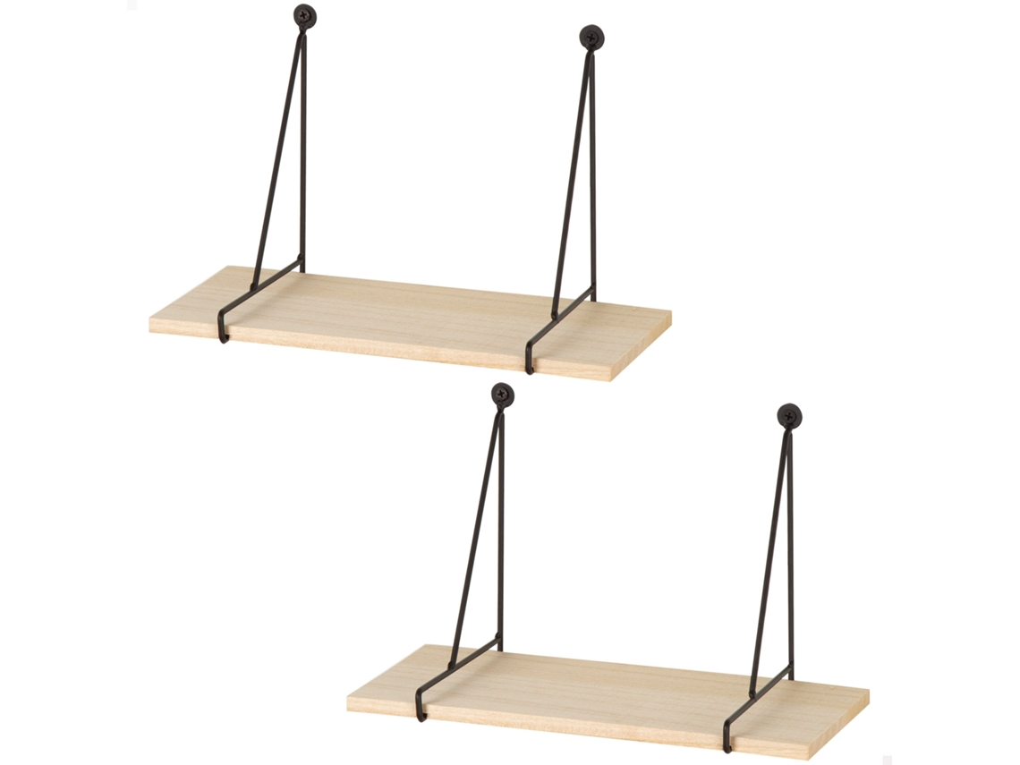 Max Home Juego de 2 estantes de madera para colgar en la pared 30x14,5x20 cm
