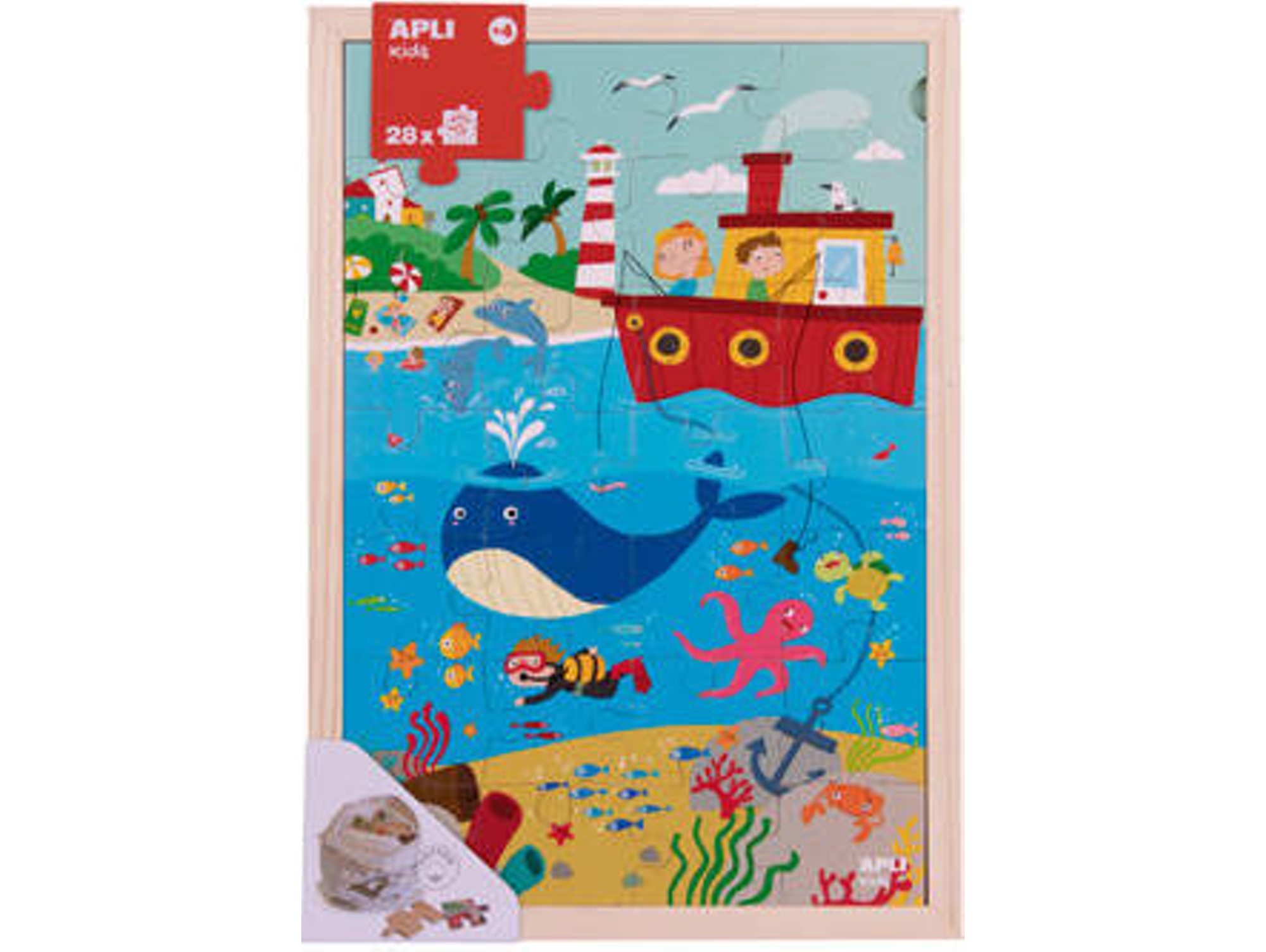 Puzzle APLI Océano (28 piezas)