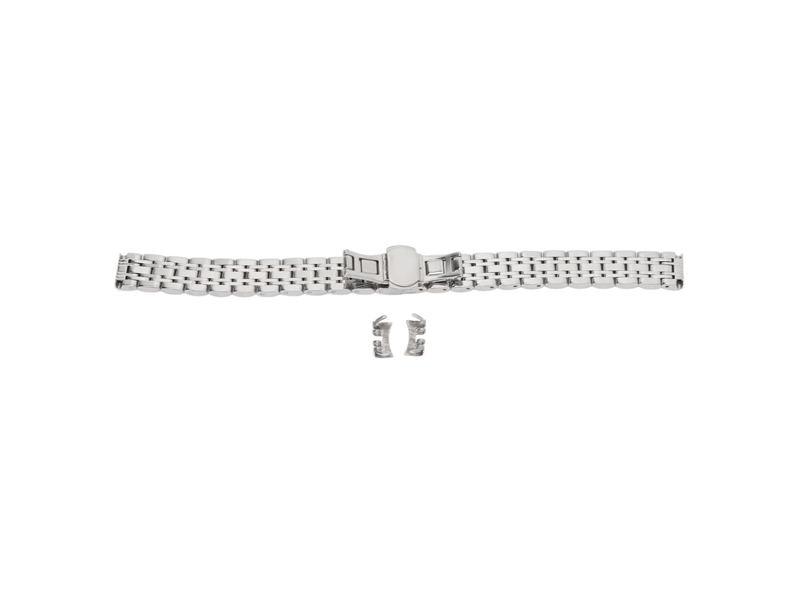 Pulsera De Reloj De Acero Inoxidable Pulido Con Cierre De Mariposa Para Hombre Y Mujer, 0,47 Pulgadas.