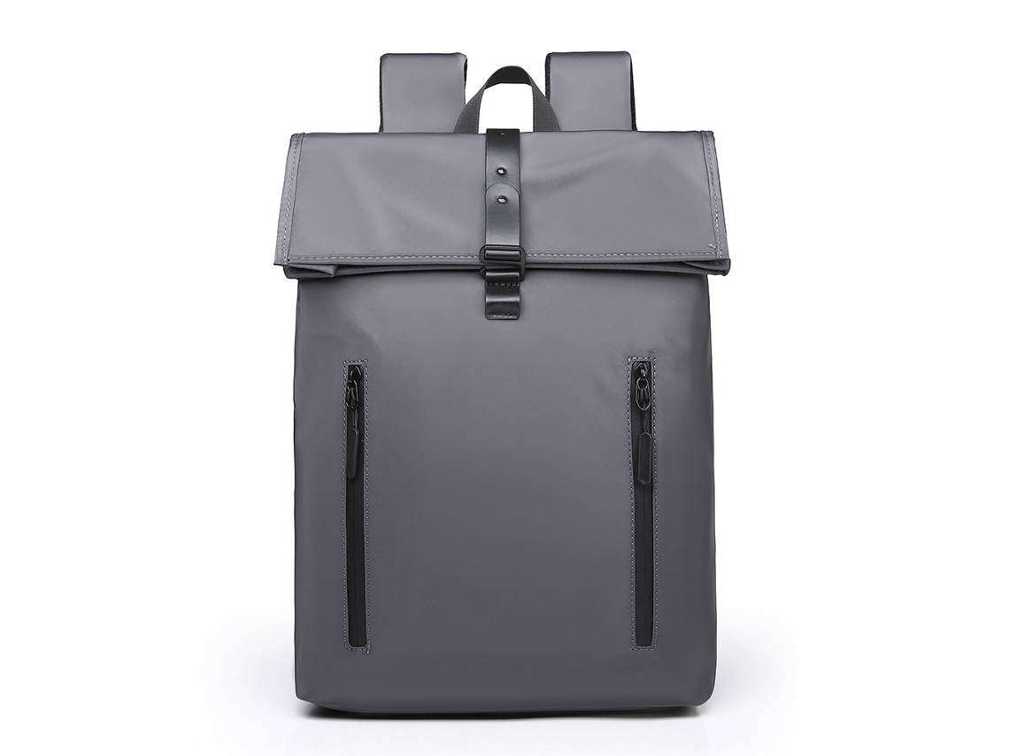 Mochila Enrollable Impermeable Henten Home Para Portátil De 15,6", Estilo Ejecutivo Unisex, Gran Capacidad, Gris
