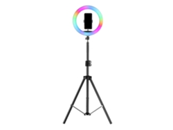 Trípode Havit St7026 con anillo de luz RGB para smartphone (universal, altura de 72 cm a 210 cm, negro)
