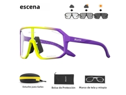 (modelo 4 Que Cambia De Color) Gafas De Ciclismo Unisex Que Cambian De Color, Con Estuche, Protección Uv400