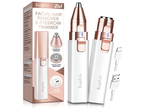 Depiladora de cejas eléctrica 2 en 1 para mujeres Depiladora recargable por USB con luz LED incorporada ENZONS