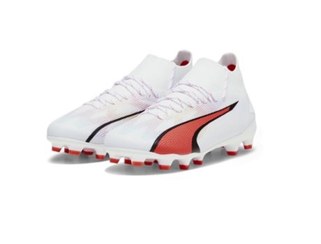 Botas de fútbol Unisex para Fútbol PUMA Ultra Fg Ag Blanco (32)