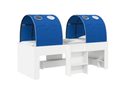 Maison Exclusive - Cama Con Túnel 4 Pcs Blanco Y Azul Madera De Ingeniería