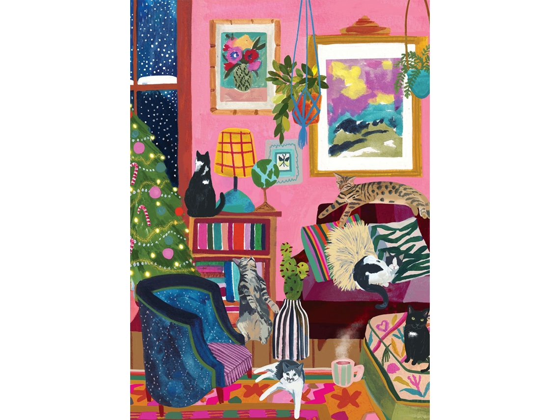 Rompecabezas de 1000 piezas "Peace Cozy Cats", multicolor