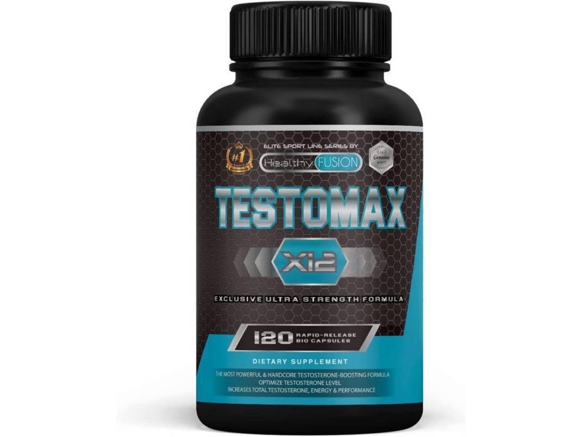 Complemento Alimentar HEALTHY FUSION Reforço de Testosterona Testomax X12