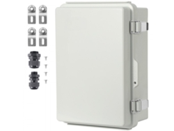Caja De Derivación Plástica 300 X 200 X 180 Mm Ip67 Con Tapa Articulada Y Cierre En Acero Inoxidable Sus 304