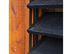 Flex Fence Estores Exteriores en Acero Inoxidable Negro 95 Cm WOVAR