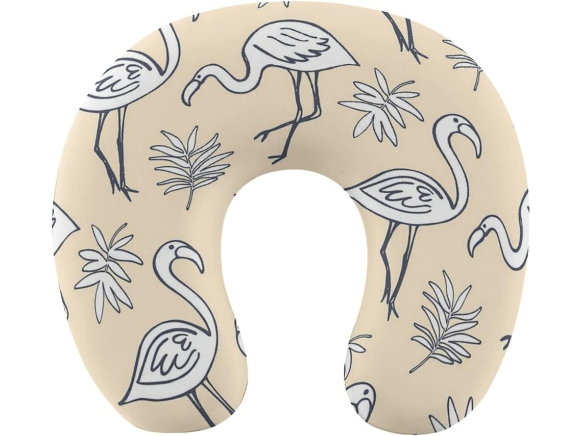 Almohada Viaje Flamingo, Reposacabezas, Espuma Viscoelástica Viscoelástica Fácil Relajación Cómodos