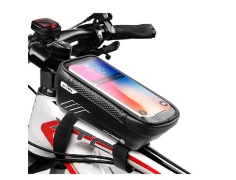 Bolsa de manillar de tubo superior impermeable para ciclismo con soporte de pantalla táctil para teléfonos móviles Iphone Android 6 5 BISBISOUS