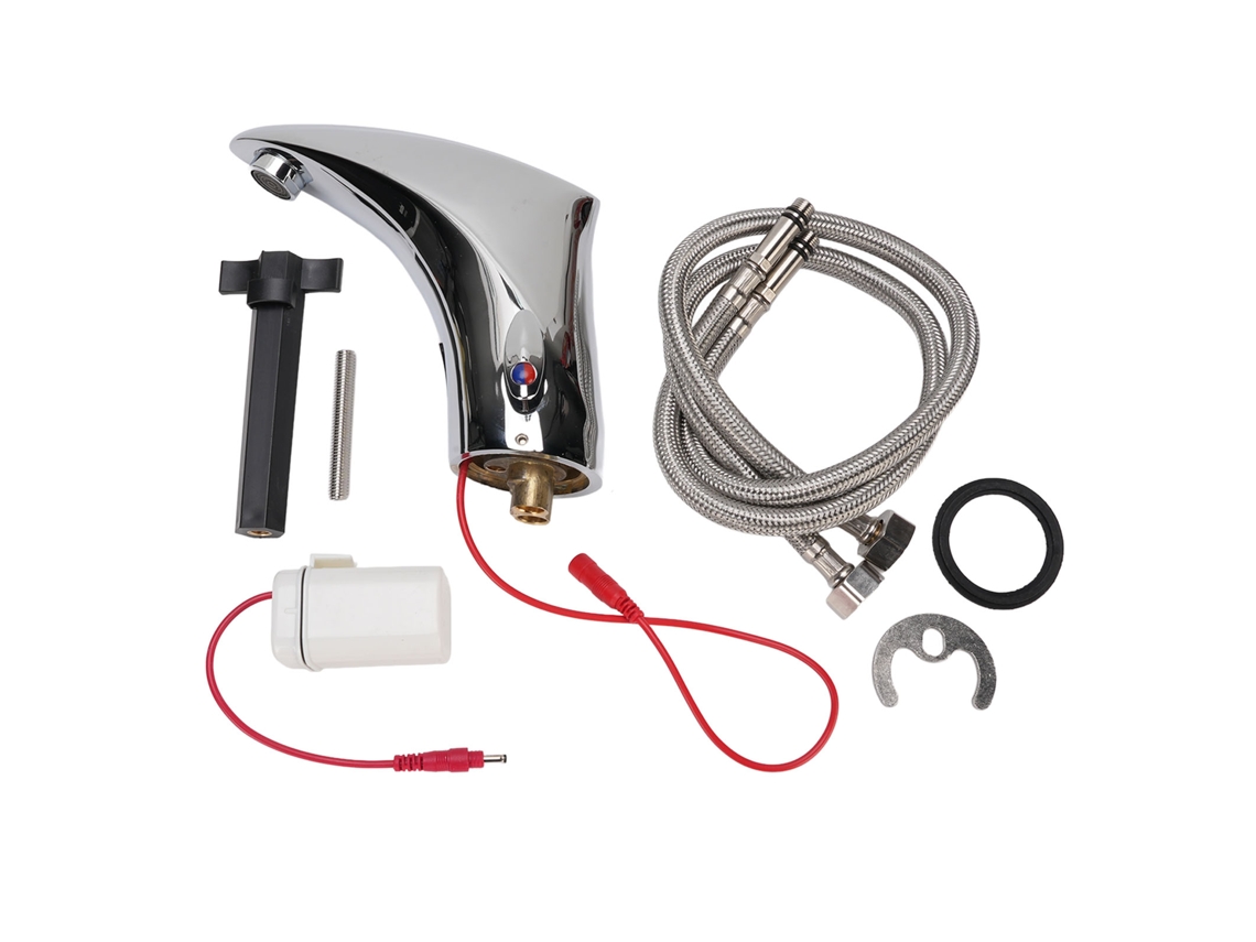Grifo de baño automático sin contacto con sensor de movimiento de cobre