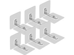 Kit De Correas De Seguridad Para Muebles: 6 Anclajes Adhesivos Para Pared Para La De Bebés Y Niños