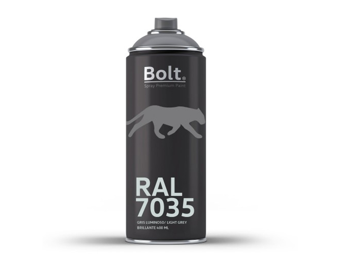 Spray Bolt Premium Acrilico Brillante Ral 400 Ml (Ral 7035 Gris Luminoso)