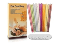 24 Velas Para Los Oídos De Cera De Abeja Natural, Cono Vacío, Libres De Tóxicos, 8 Fragancias.