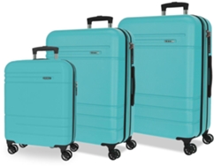 Juego de maletas MOVOM Galaxy Turquoise (53x78x31cm 128l)