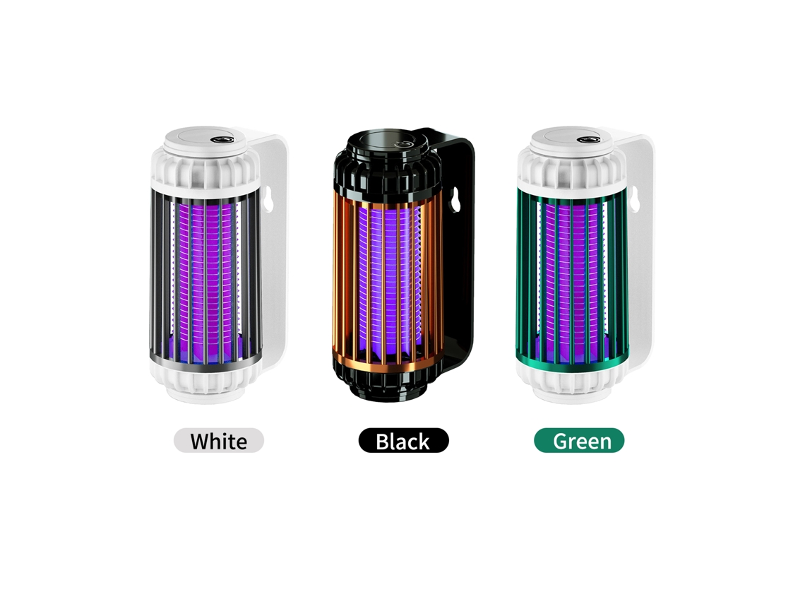 Matamoscas Eléctrico Usb Con Luz Nocturna Blanca Cálida Para El Hogar, Camping Y Jardín.