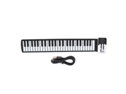 Ats-piano Enrollable Portátil 49 Teclas Usb Recargable De Silicona, Piano Enrollable De Mano, Teclado Plegable Para Viajes