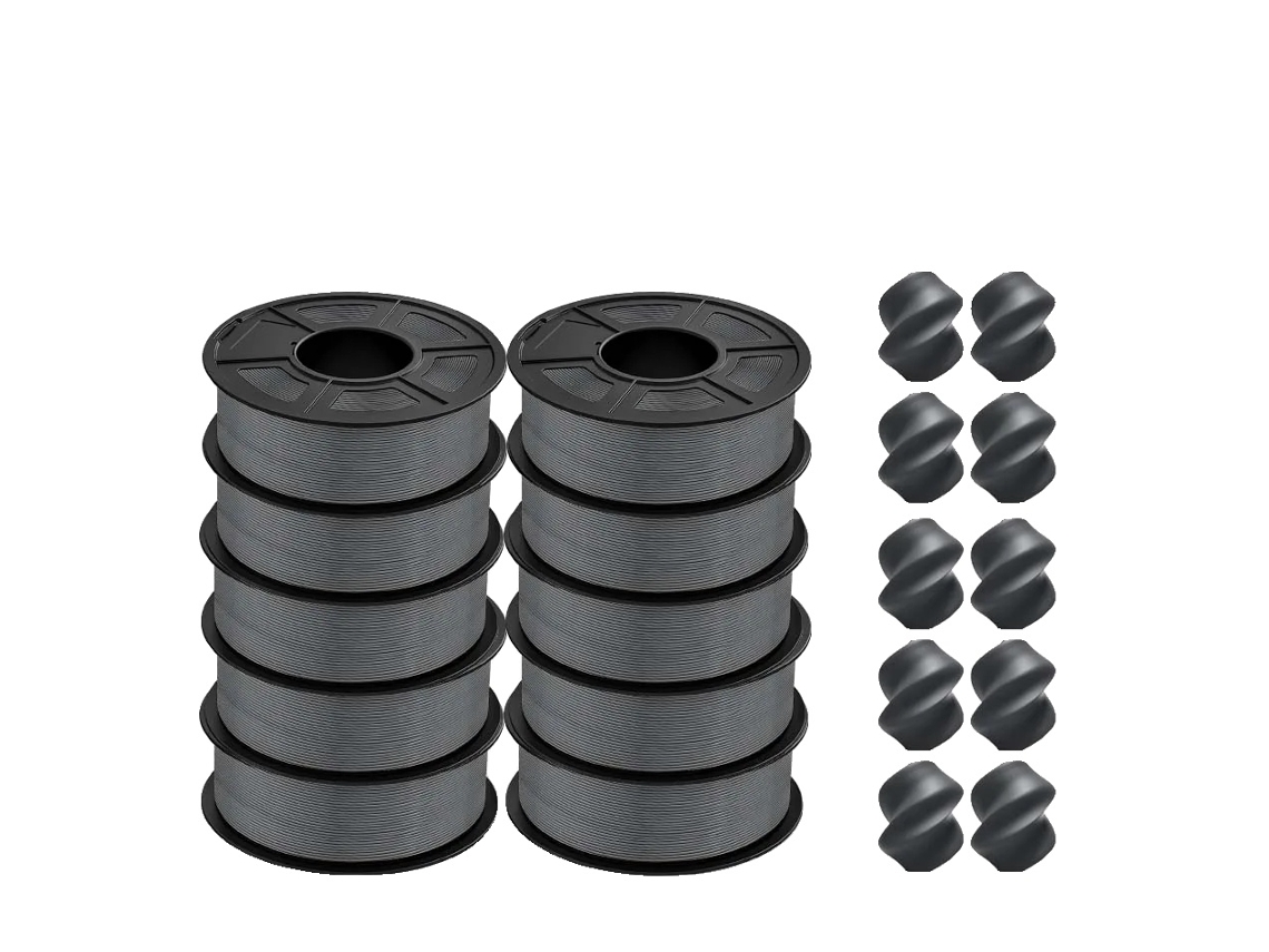 Filamento para impresora 3D, ABS ecológico, 1,75 mm de diámetro, PLA Plus Gy, 10 rollos OEM