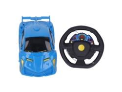 Rebe-carro De Controle Remoto Com Volante Simulação Modelo Elétrico Brinquedo Para Crianças Azul 1:22
