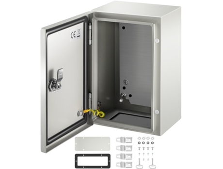 Caja eléctrica de acero VEVOR, caja eléctrica de 12x8x6 pulgadas, acero al carbono IP65