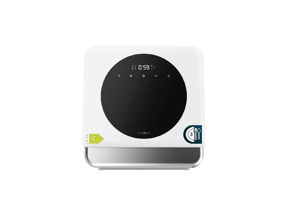Cecotec Lavavajiillas Compacto Libre Instalación Sobremesa Bolero Aguazero 1100. 3 Cubiertos, Bajo Consumo, 6 Programas