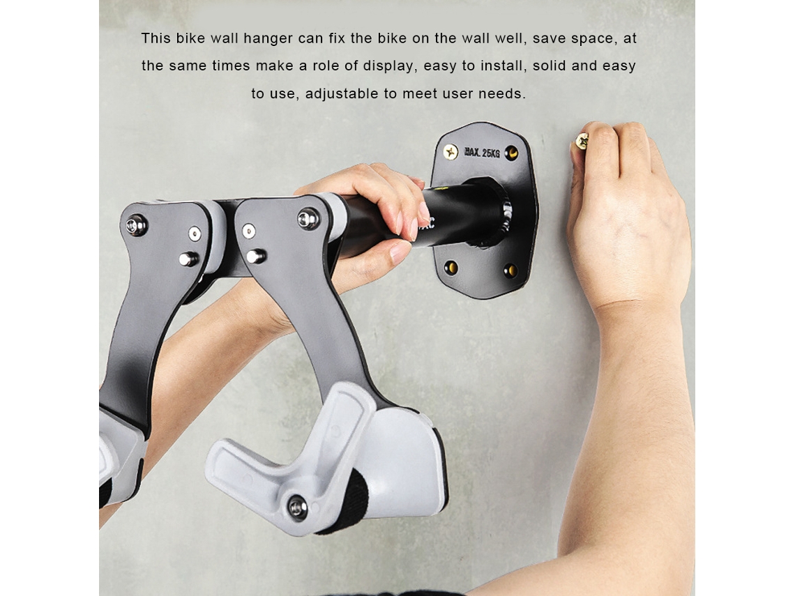 Soporte De Pared Ajustable Para Bicicletas Con Gancho De Acero Para Bicicletas De Montaña, Bicicletas De Carretera Y Bicicletas De Equilibrio Infantiles.