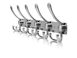 Perchero De Pared De Acero Inoxidable 304 Con 15 Ganchos, Color Plata, Para Abrigos, Toallas Y Batas De Baño.