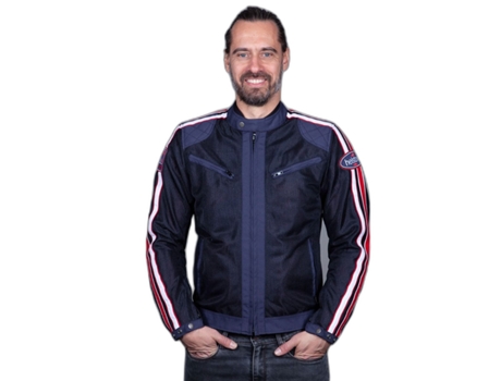 Chaqueta de Moto para Hombre HELSTONS (M - Azul)