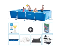 Intex Piscina Com Estrutura Retangular - 450x220x84 Cm - 7-peças S12