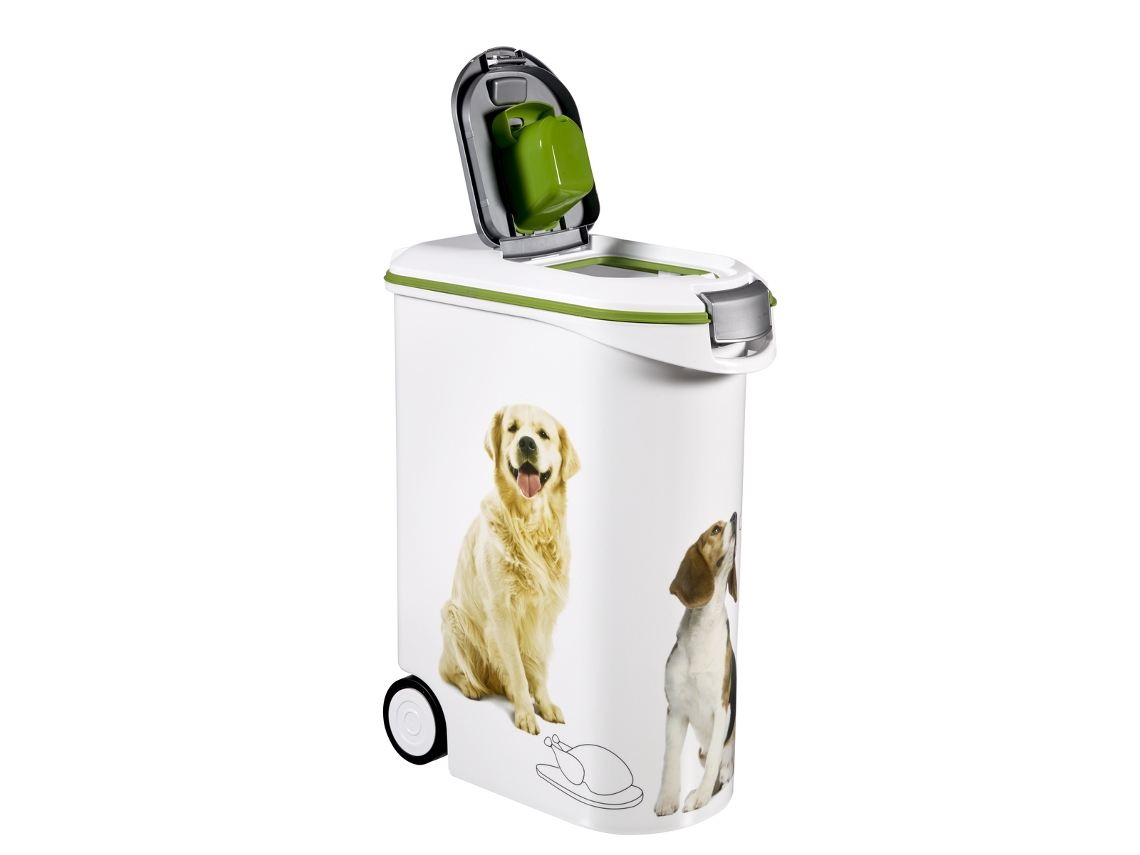 Contenedor de Alimento 20 Kg con Ruedas para Perros