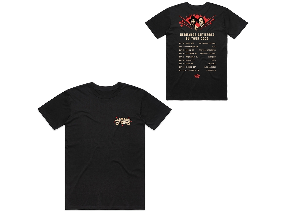 Hermanos Gutierrez Fall 2023 Tour T-shirt Rockinstone Unisex Adults Best Sellers Size:s