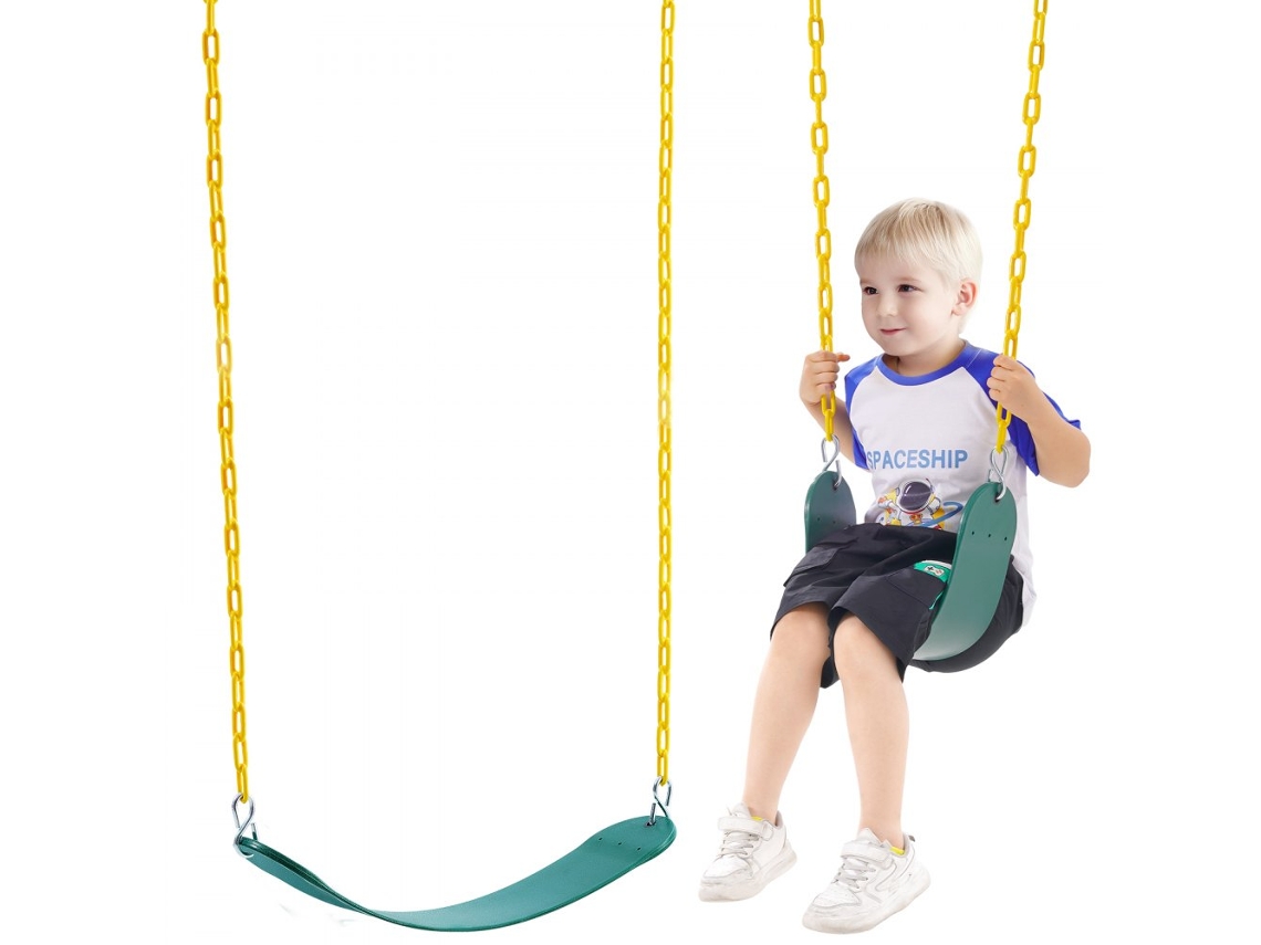 Juego de 2 columpios EVA con cadena de 168cm para jardines de hasta 136kg Tekmaquinas