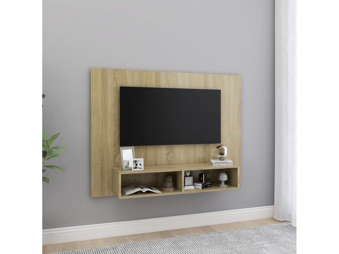 Mueble de Pared para TV 120x23,5x90 cm Deriv. Talla de madera Hermosa casa en Sonoma