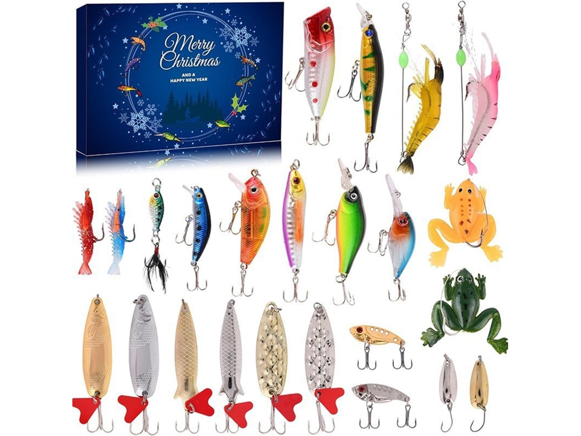 Calendario De Pesca Sorpresa De 24 Días Con Cuenta Regresiva Y Juguetes De Pesca (colorido)
