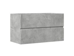 Mueble de baño de pared 80x38,5x45 cm, derivado de la madera, gris cemento, MAISON EXCLUSIVE
