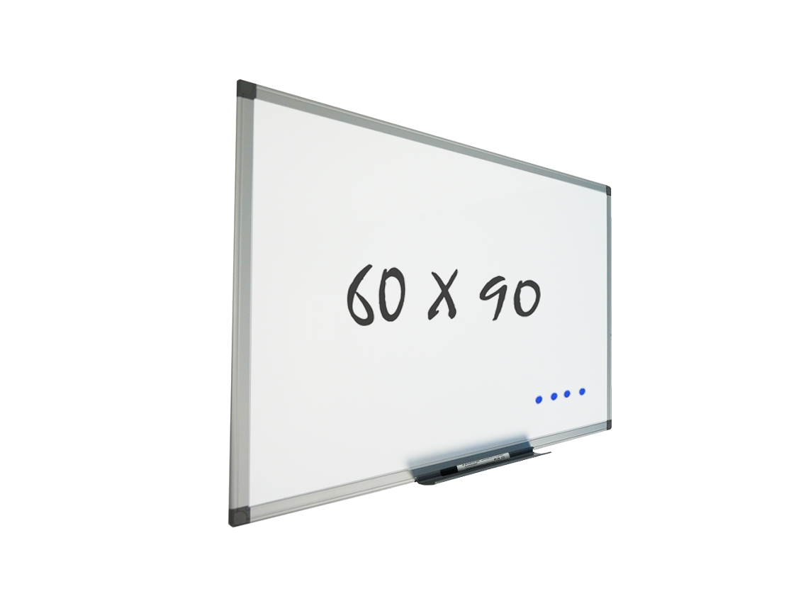 Pizarra blanca para montaje en pared - Magnética - 60x90 cm