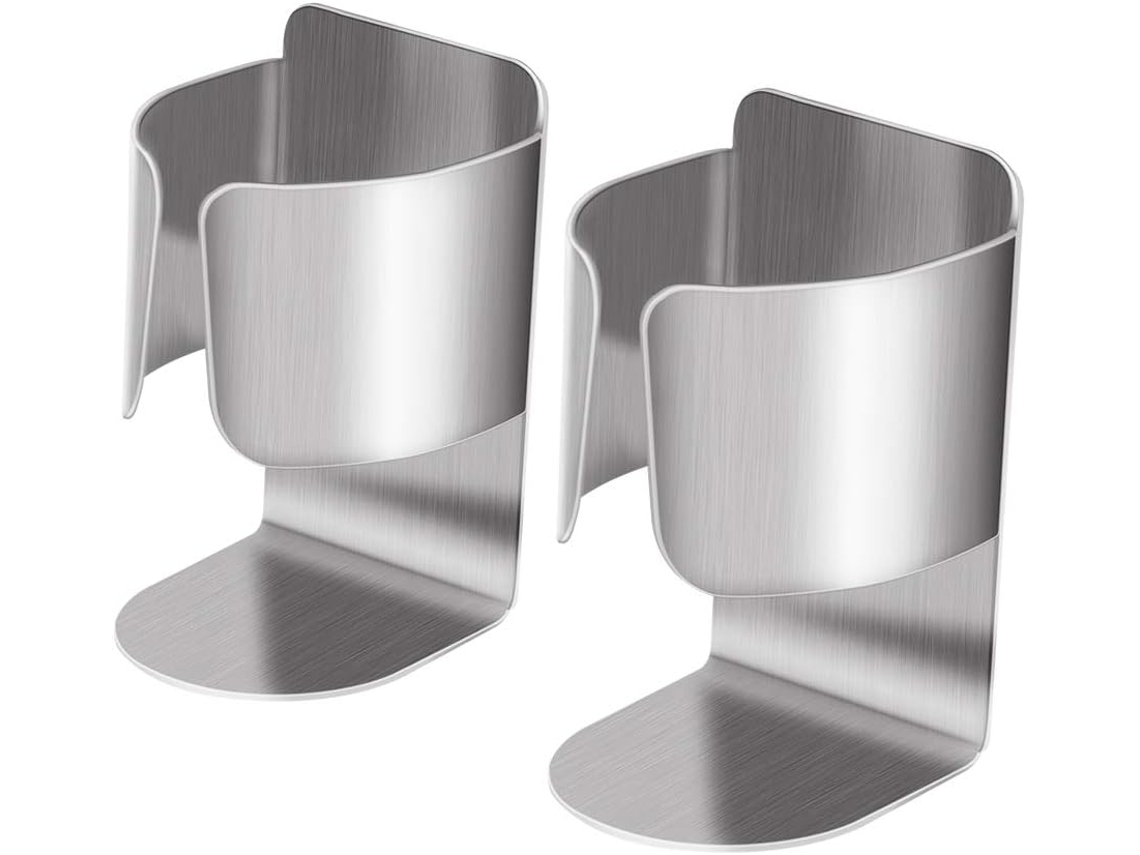 Soporte Inox Autoadhesivo 2 Compartimentos Para Pasta De Dientes Sin Perforación